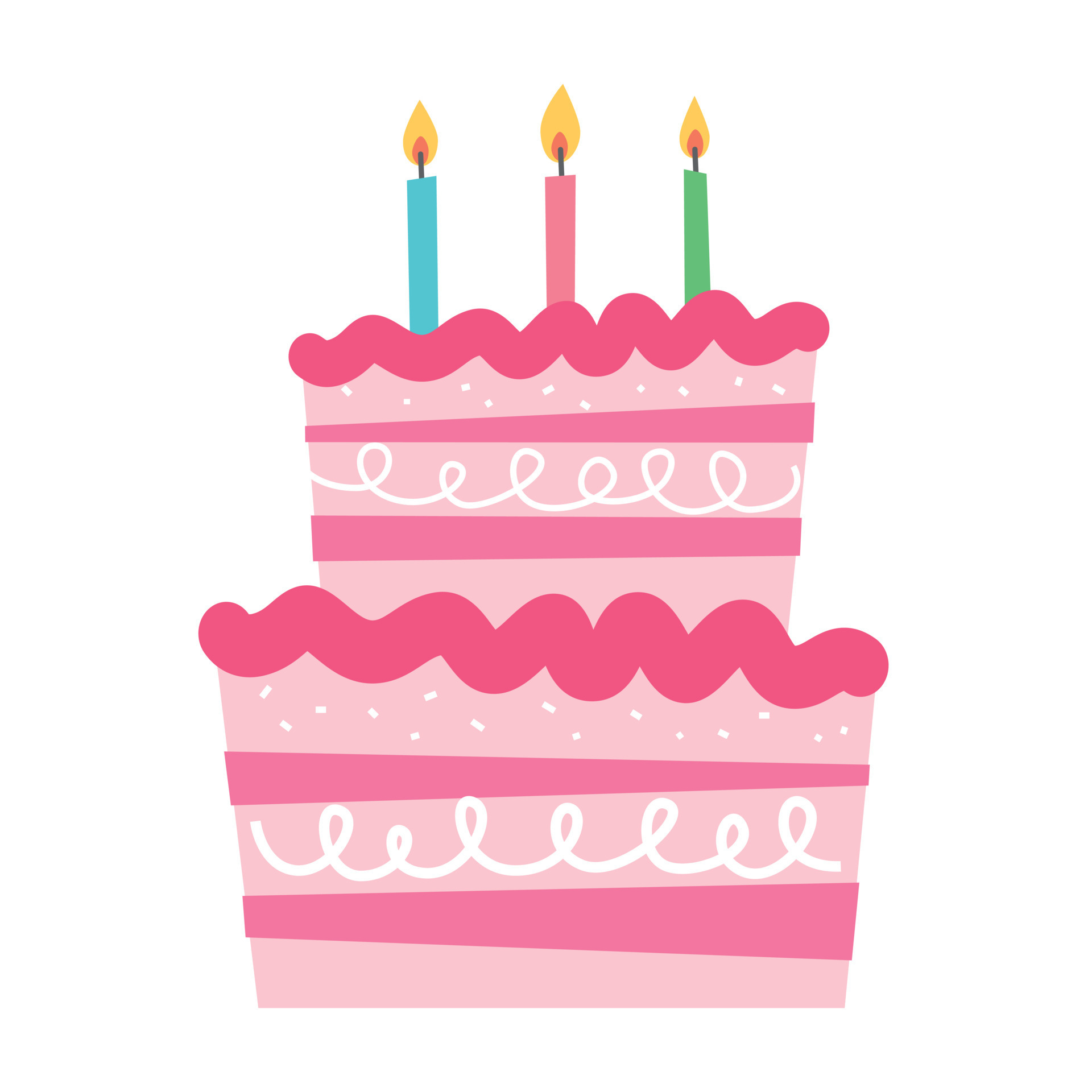 Birthday cake with candles cartoon. 22212285 Vector Art at Vecteezy