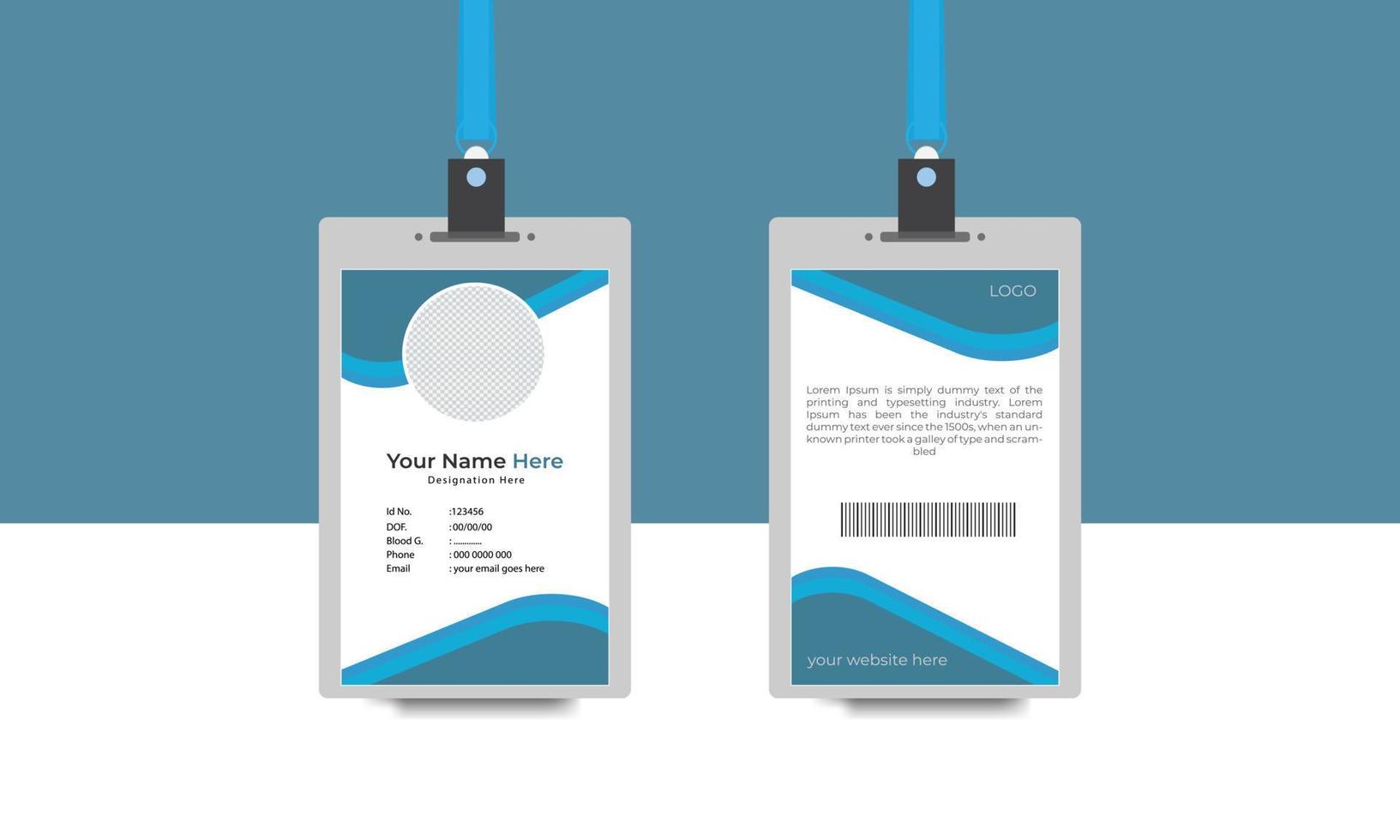 Modern creative clean simple identity card vector design