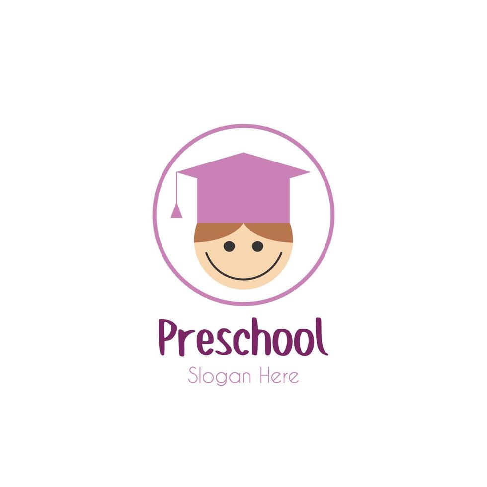 Preschool Logo Design Vector Illustration Design