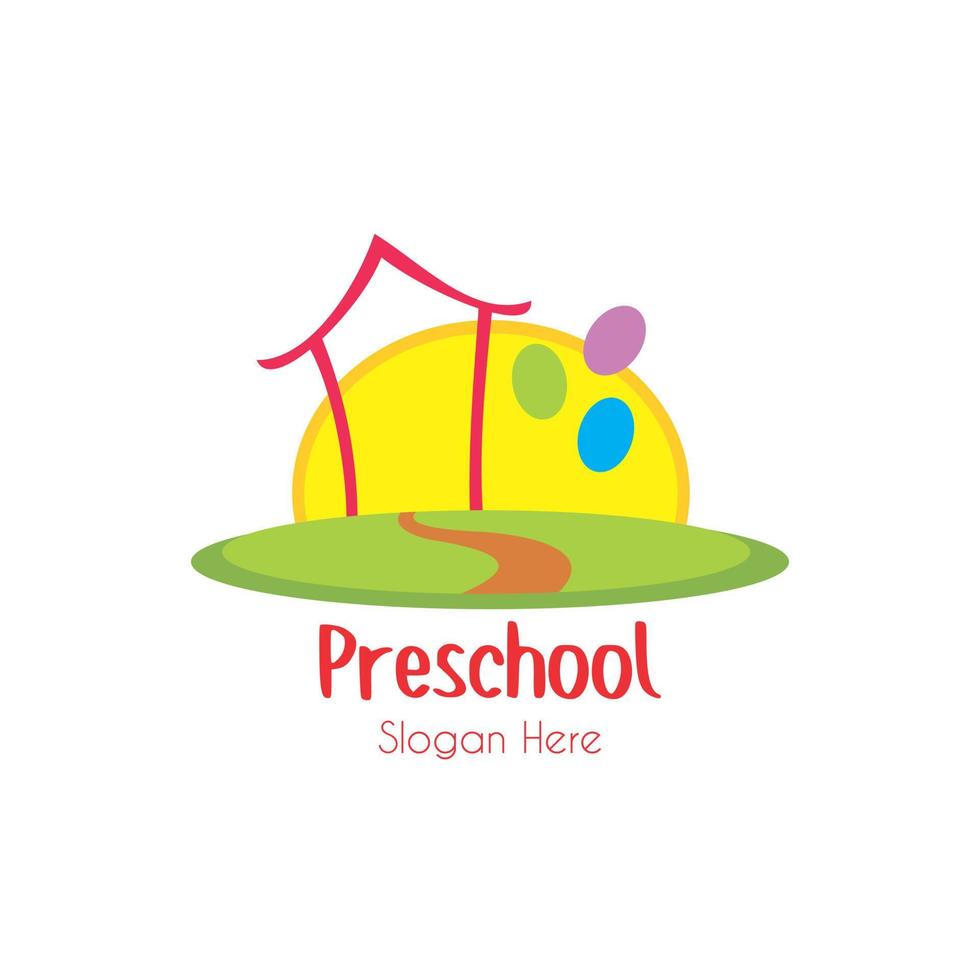 Logo design of hand and kid. Childcare logo. Modern education colorful logo style vector