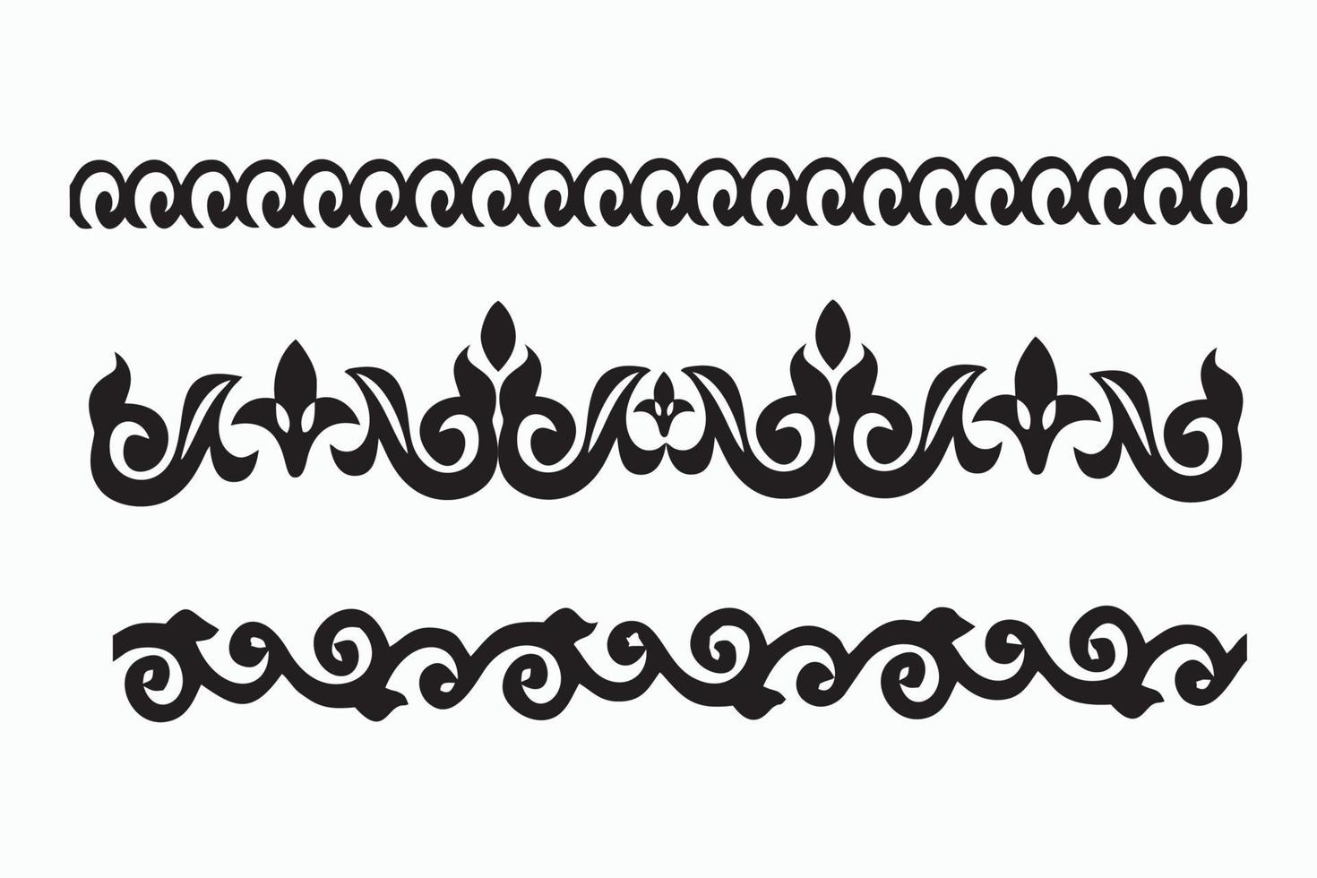 Black and white border with a flower. 22212608 Vector Art at Vecteezy