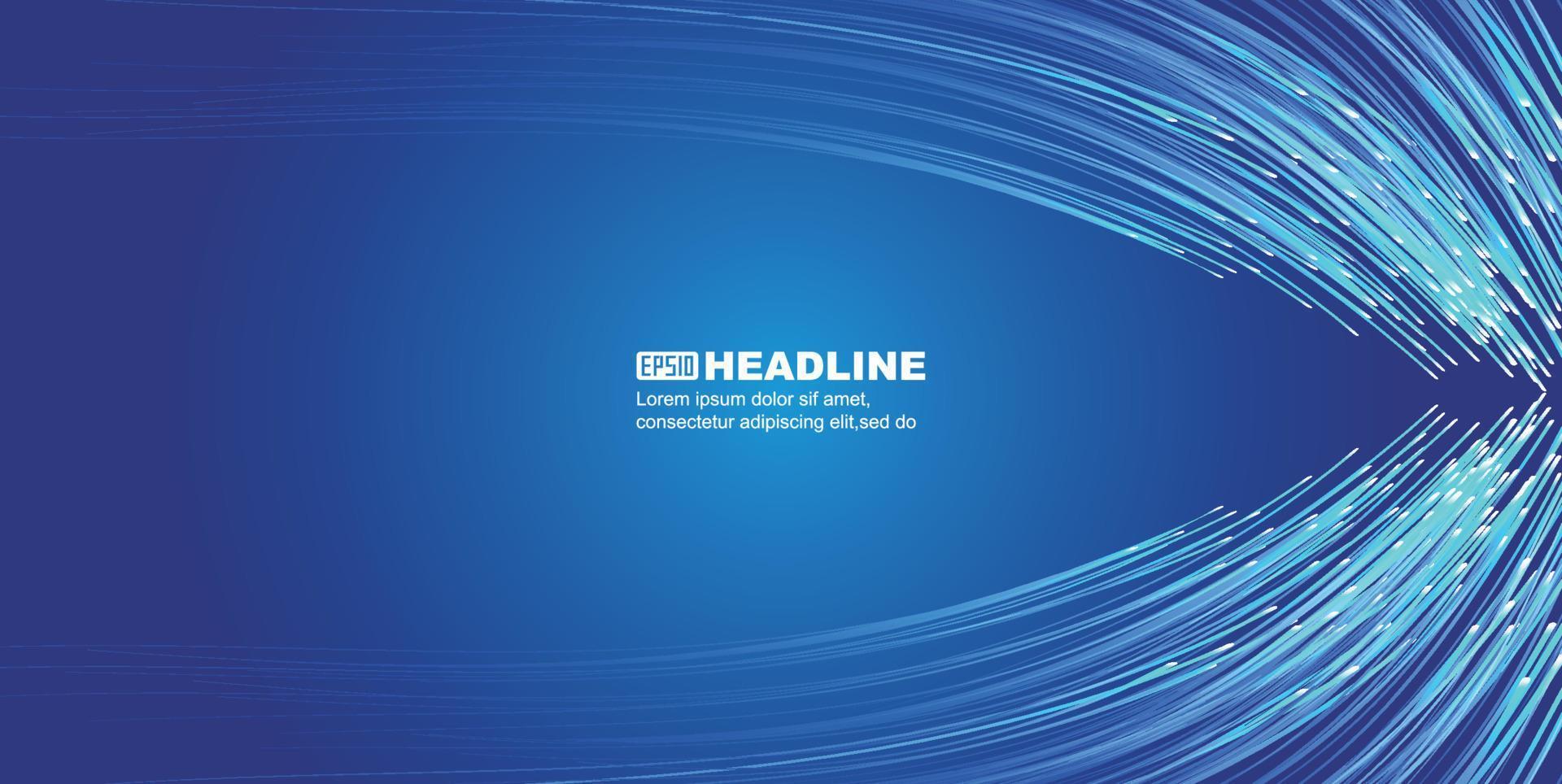 Blue lines of technology stretching symmetrically into the distance vector