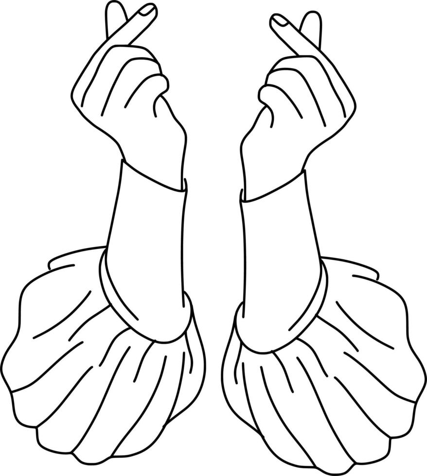 The love symbol of Sarangheo vector