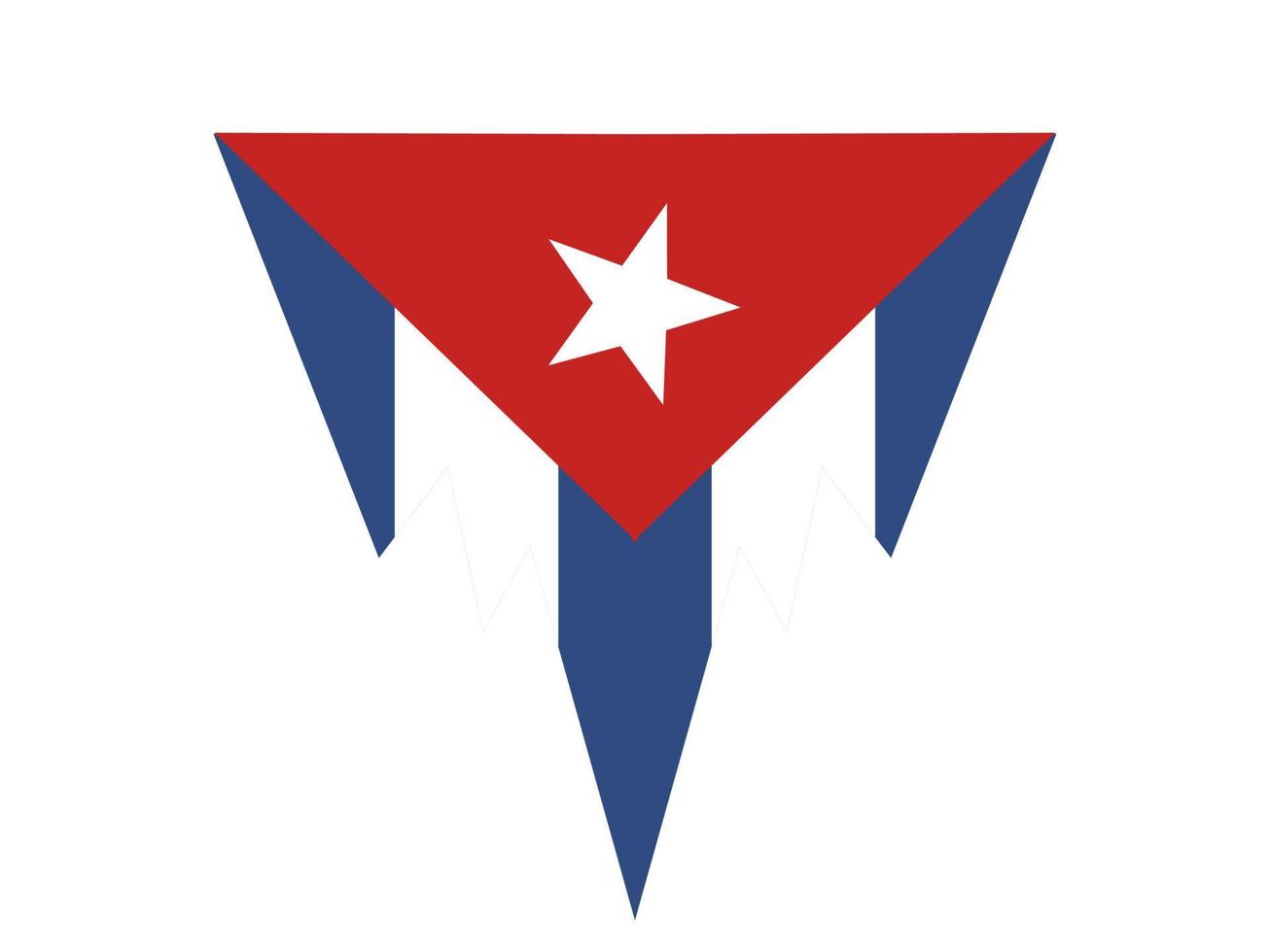 Cuba bandera icono, ilustración de nacional bandera diseño con elegancia concepto vector