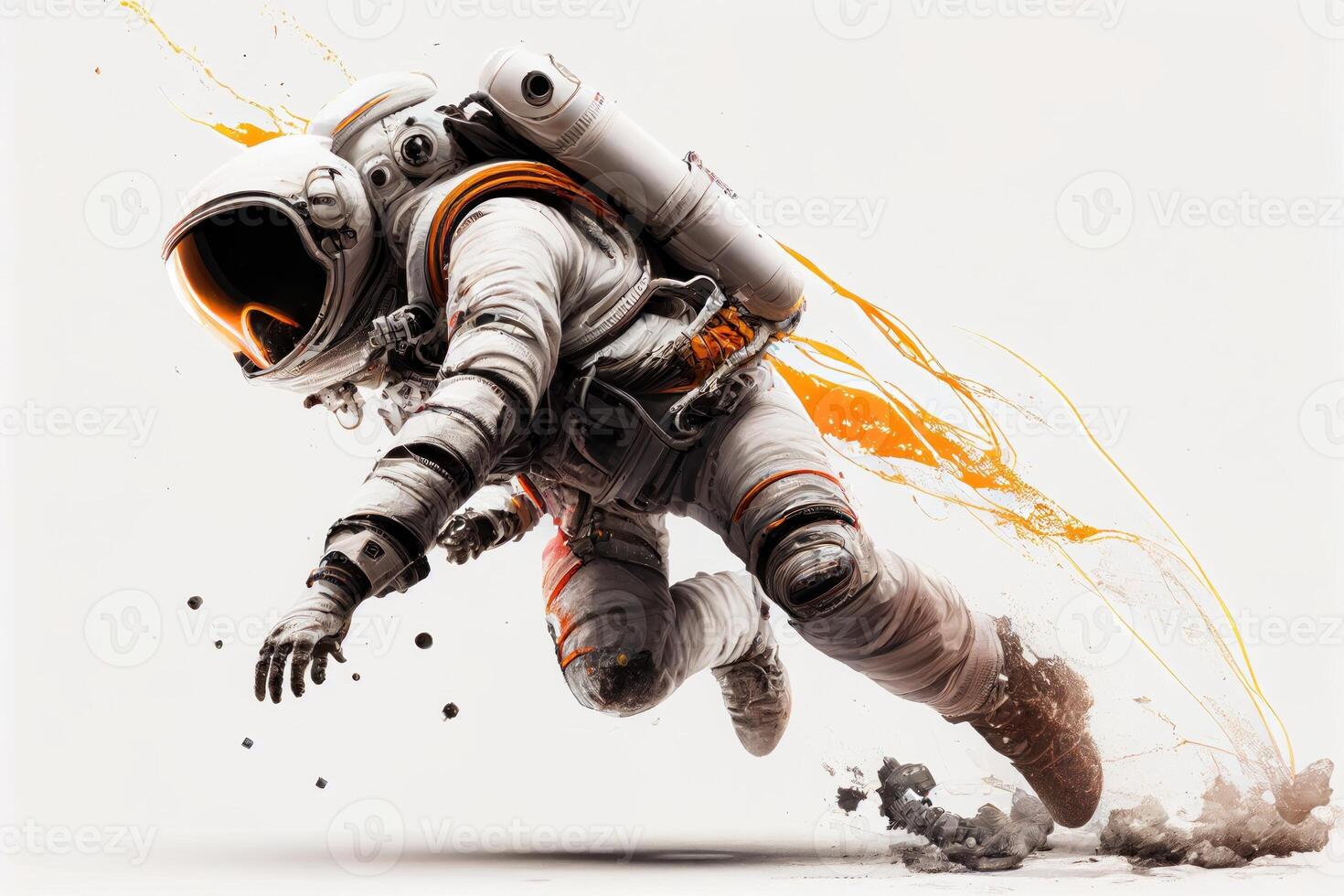 Space suits isolated on white background. . photo
