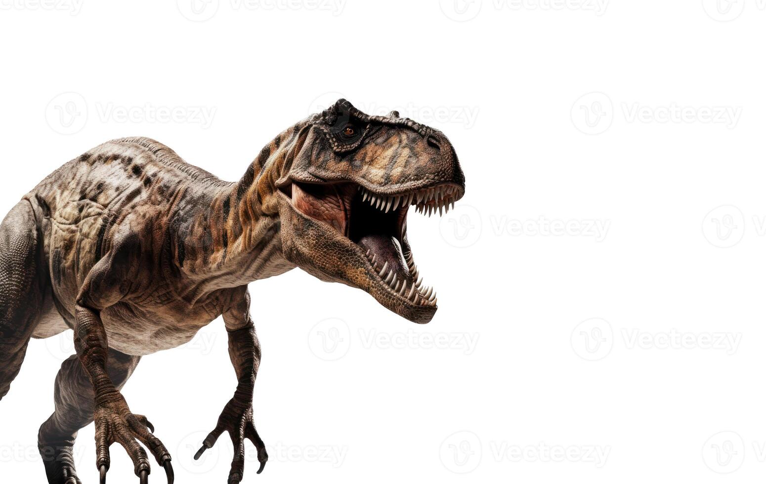 T-Rex dinosaur isolated on white background. . photo