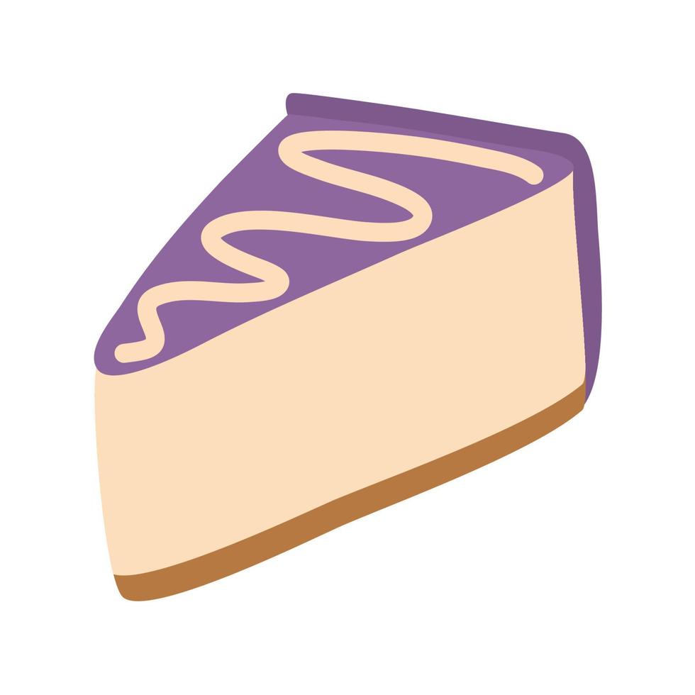 delicious cake slices blueberry vector