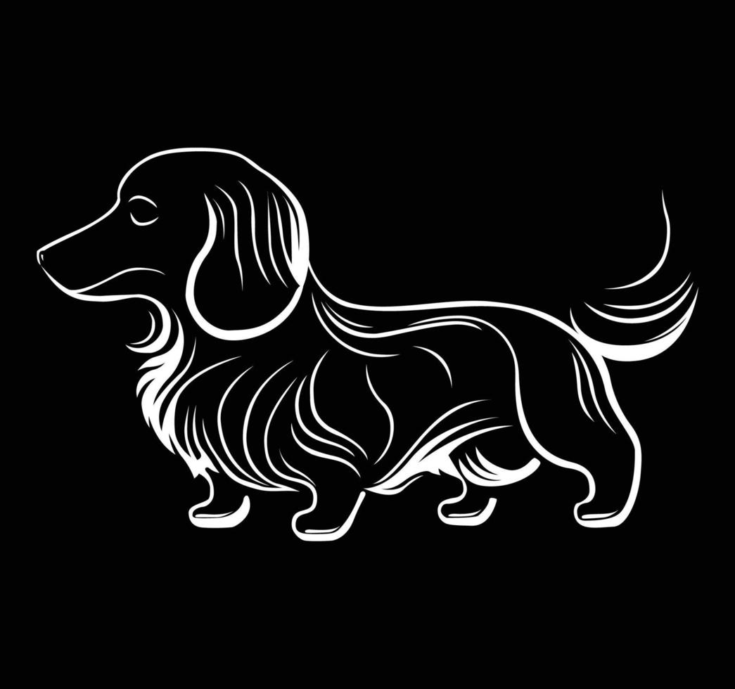 sencillo perro logo vector