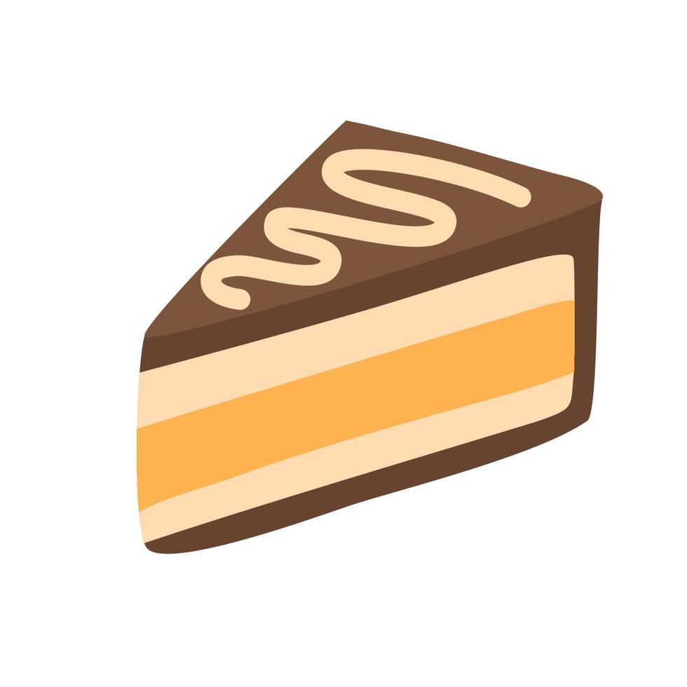 delicious cake slices. cheesecake chocolate vector