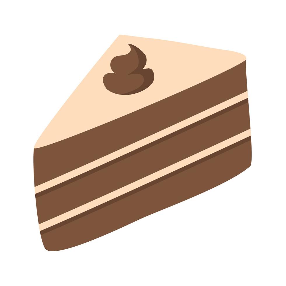 Piece of birthday cake vector