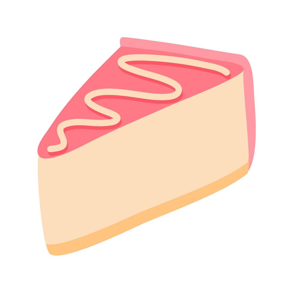 slice of new york cheesecake vector