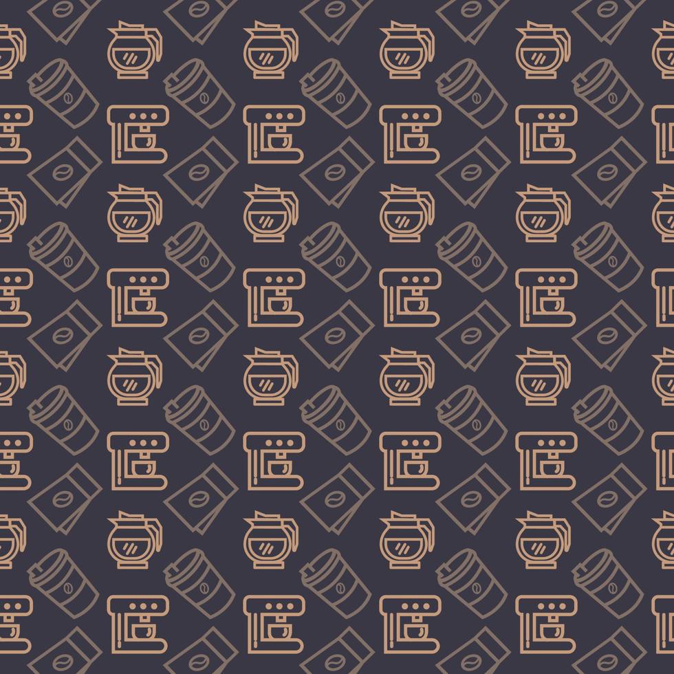 Hand Drawn Coffee Seamless Pattern vector