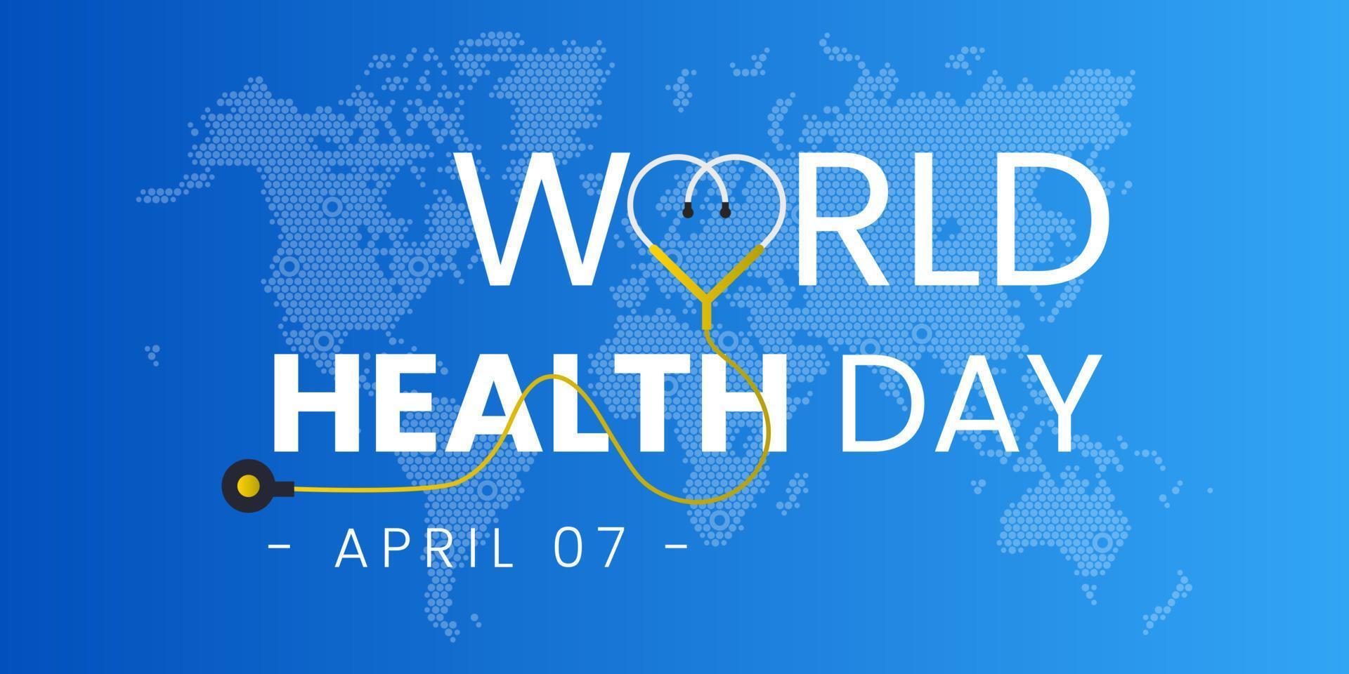 World Health Day on 7th April is a global health awareness day celebrated. Vector illustration design