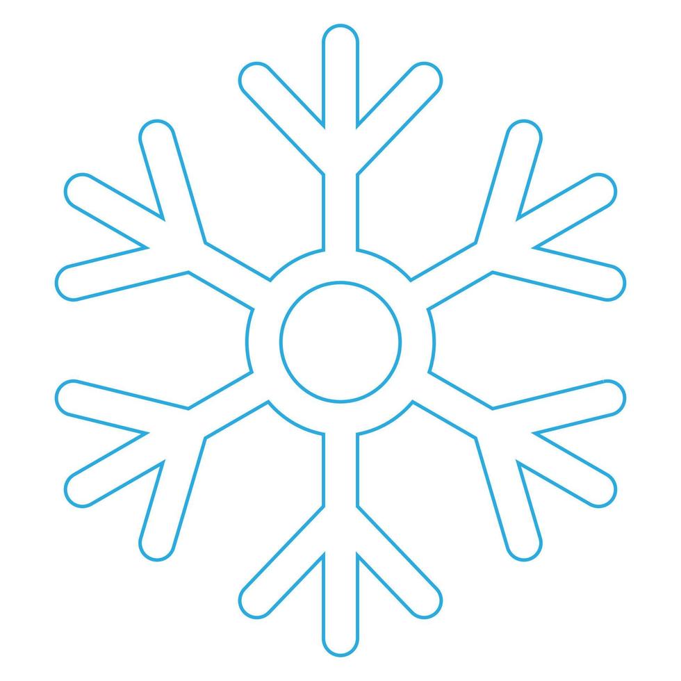 Simple illustration of winter snowflake for Christmas holiday vector