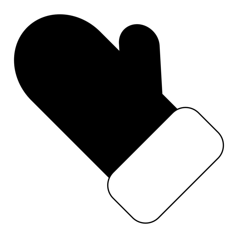 Simple illustration of Christmas mitten Concept for Christmas holiday vector