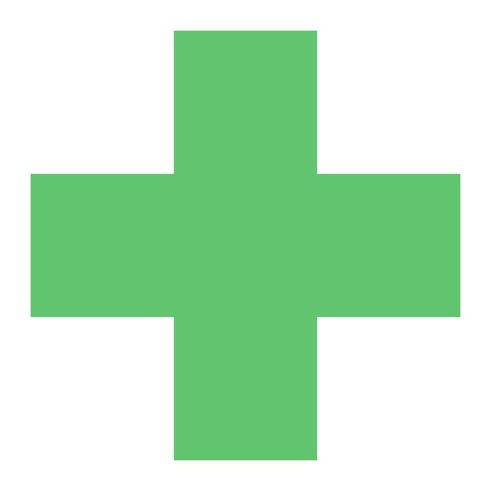 Simple Illustration of medical cross. Isolated flat icon vector