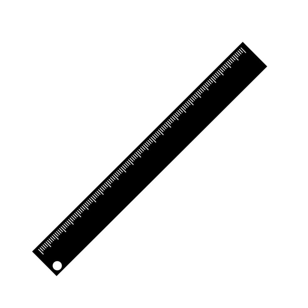 Ruler tool flat icon vector illustration