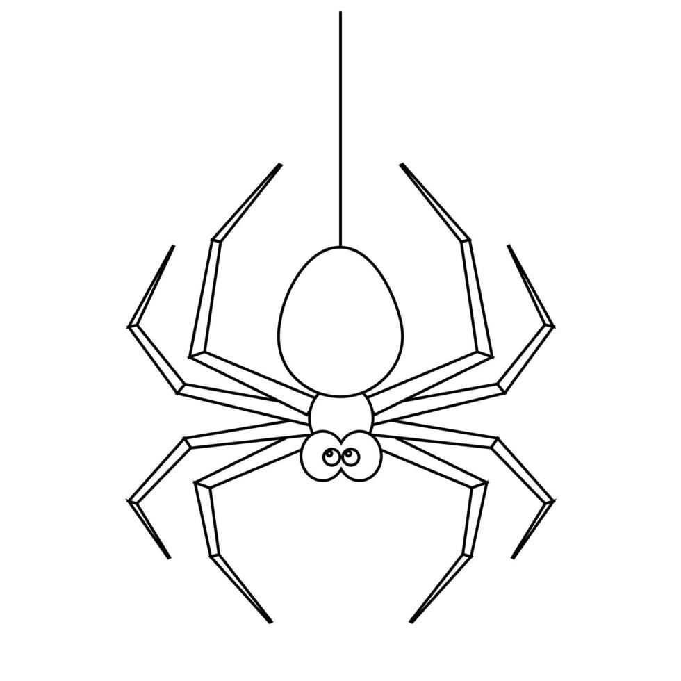 Simple illustration of spider for Happy Halloween Day vector