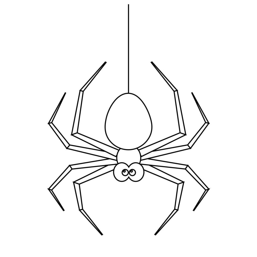 Simple illustration of spider for Happy Halloween Day vector