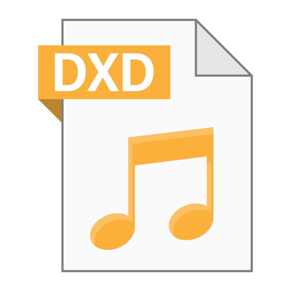 Modern flat design of DXD file icon for web vector