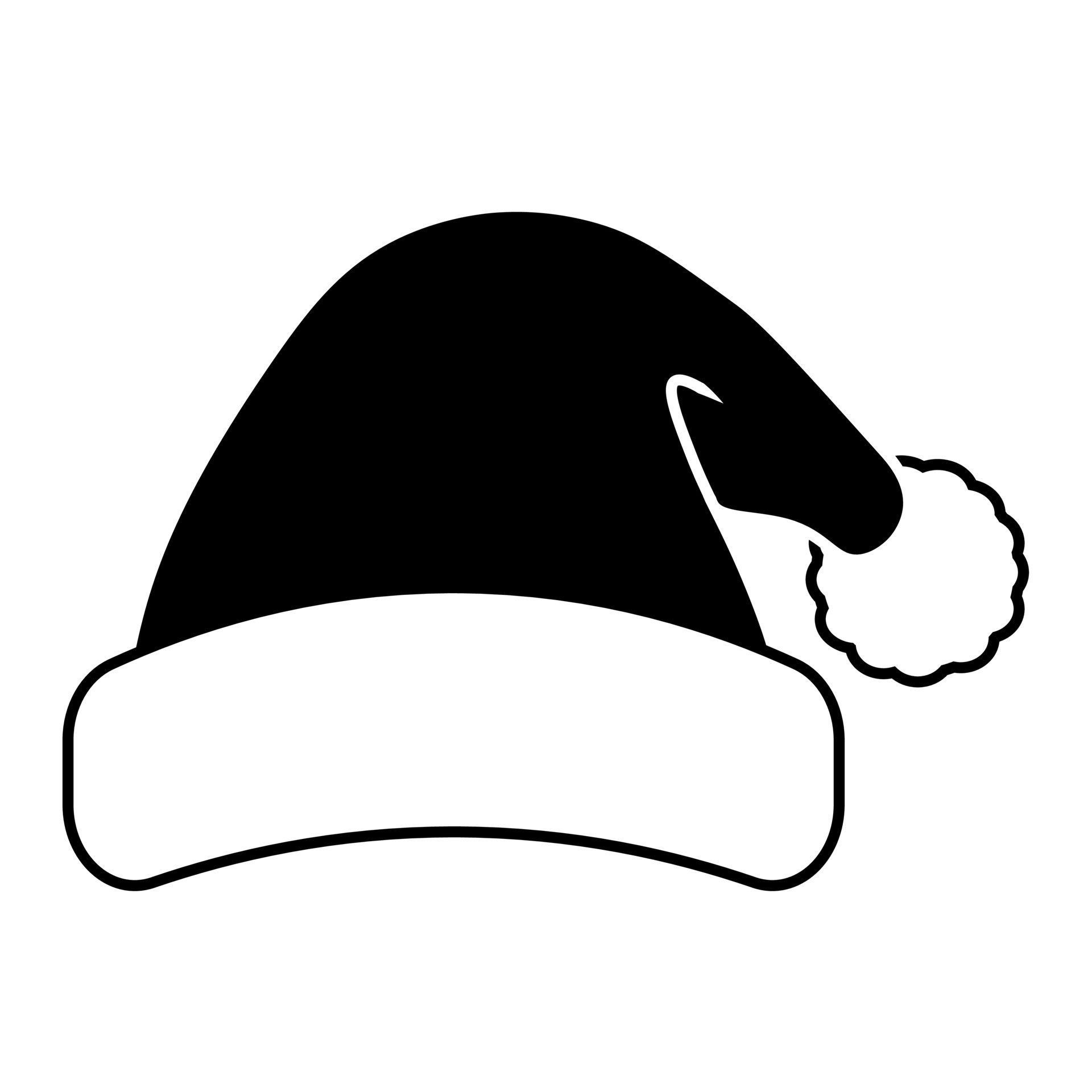 Simple illustration of Santa Claus Christmas hat icon 22213373 Vector