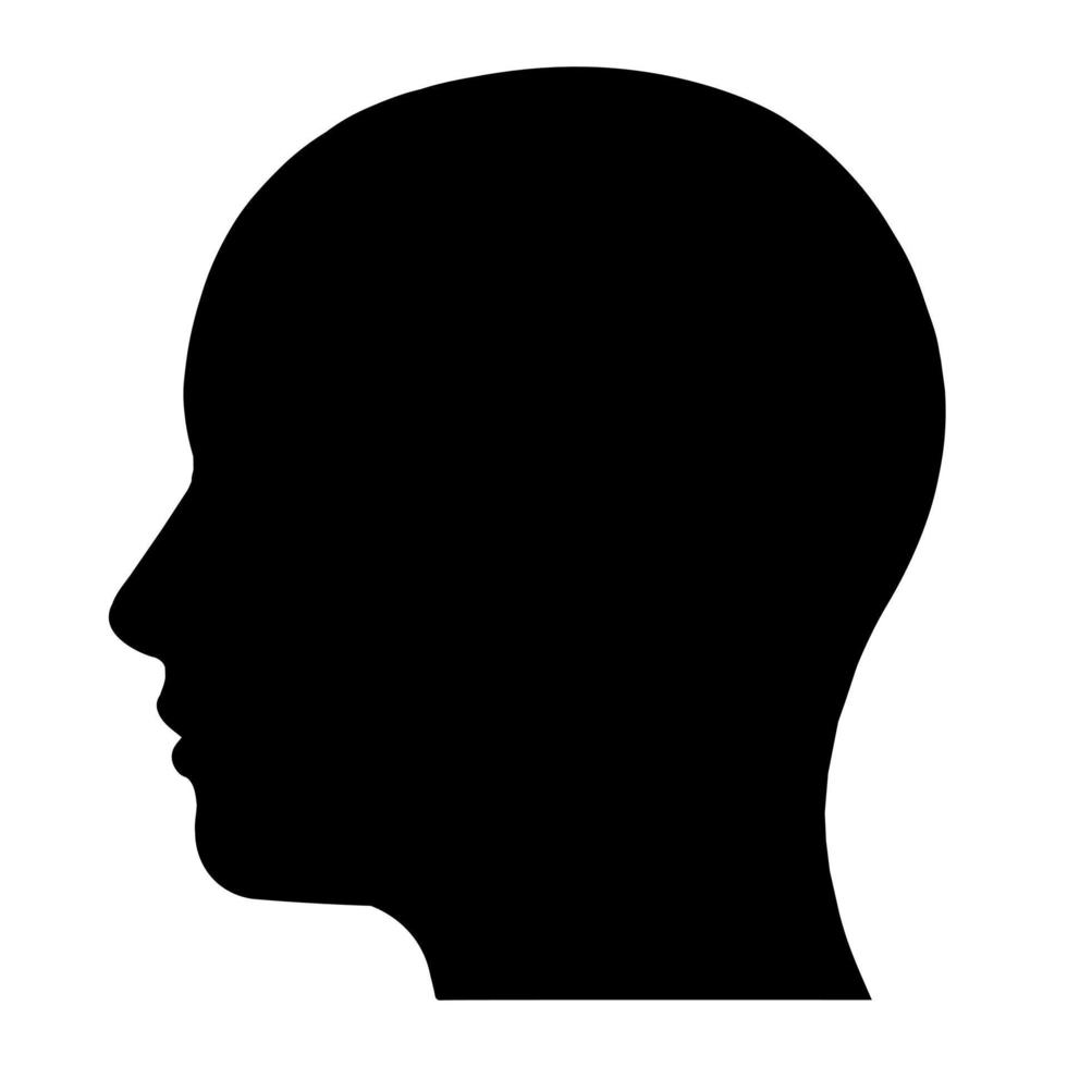 cabeza icono. ilustración de gente cabezas silueta de el cabeza en un plano estilo vector