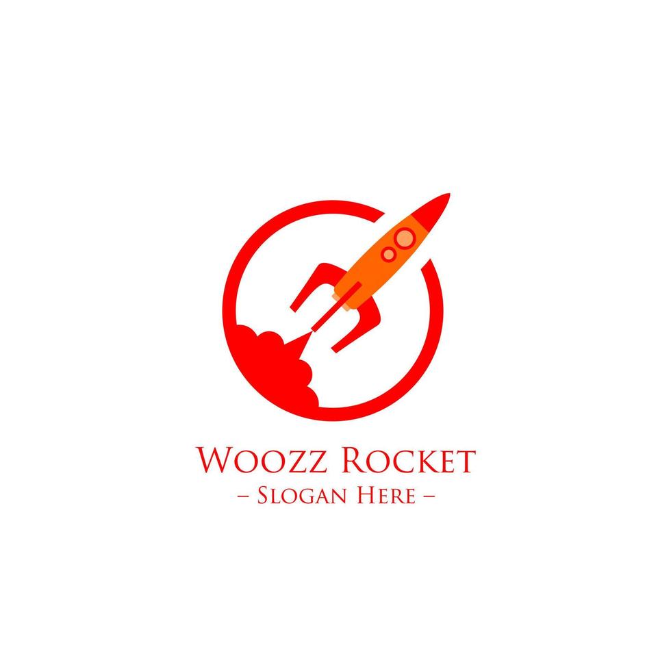 Rocket logo design with the Rocket icon vector