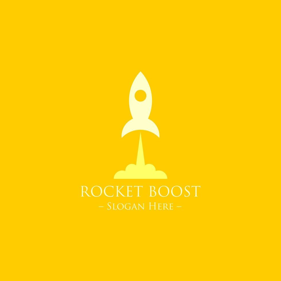 Flying Rocket Minimal Logo Design. Company Logo vector