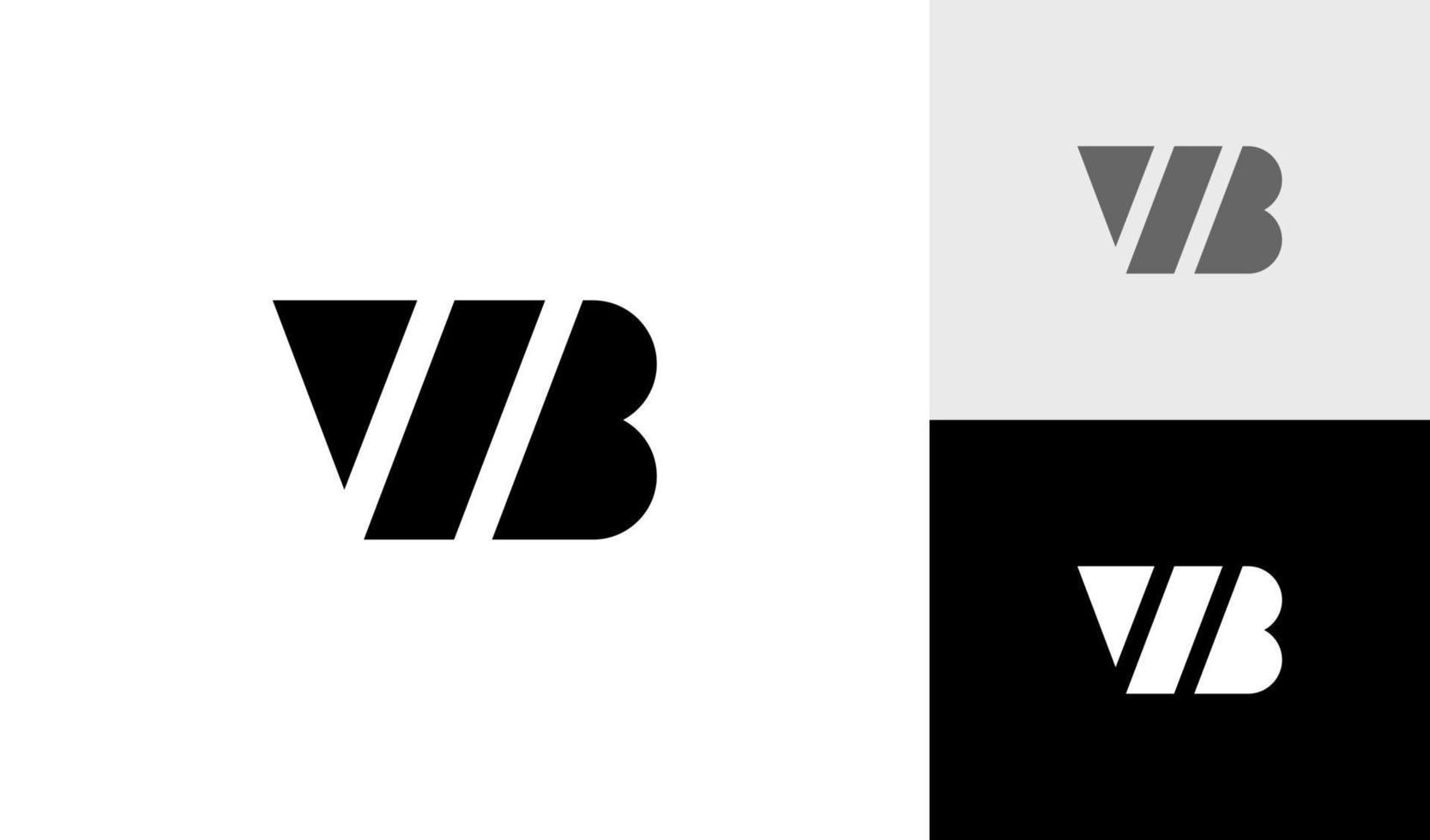 moderno y negrita letra vb monograma logo diseño vector