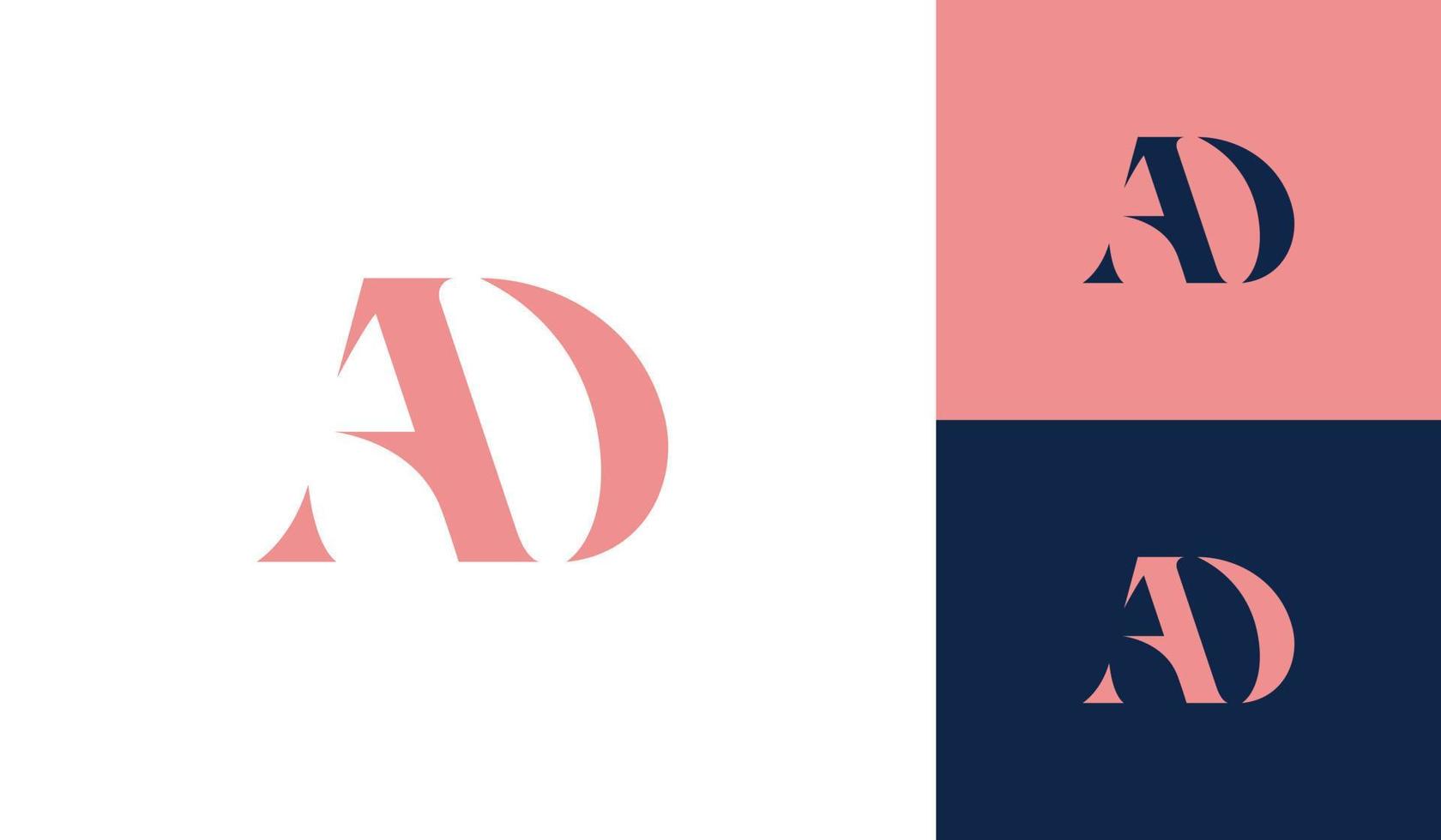 Letter AD luxury monogram logo vector