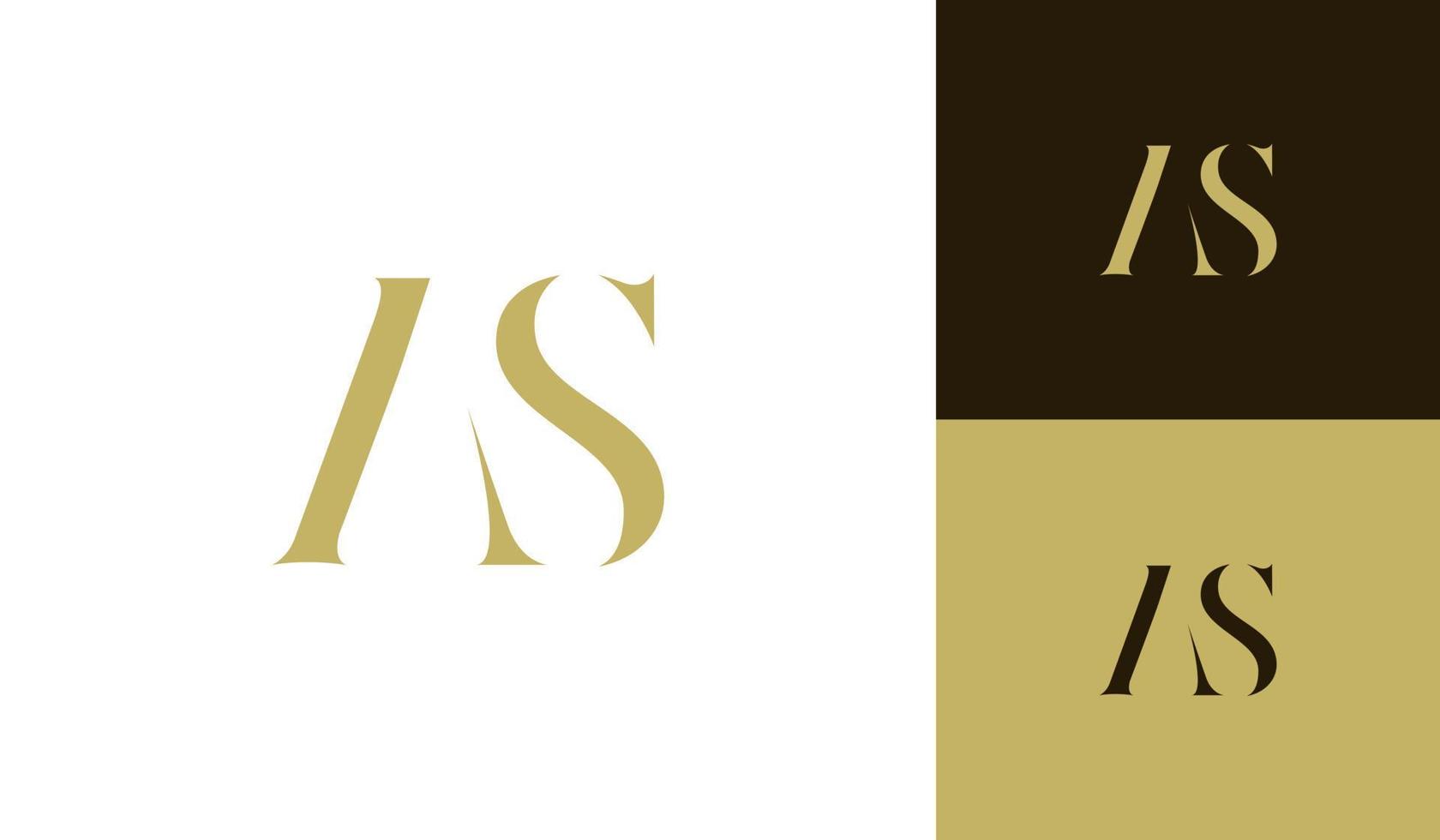 Letter AS monogram luxury and simple logo vector