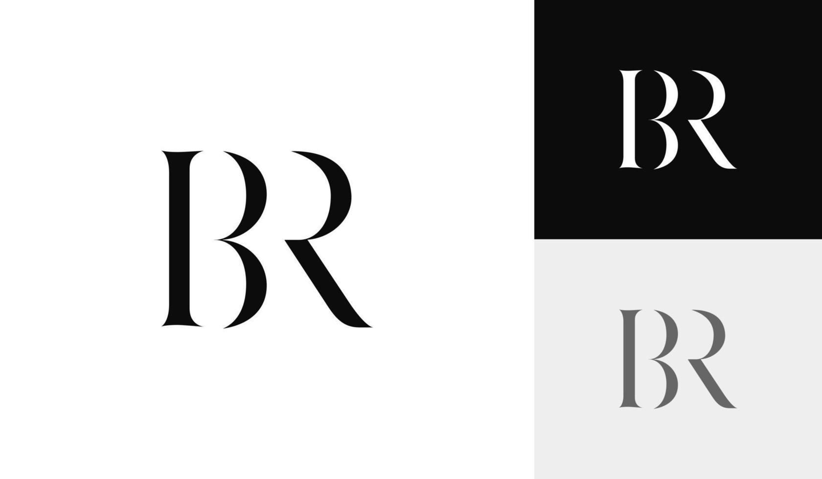 Luxury BR monogram logo for fashion company vector