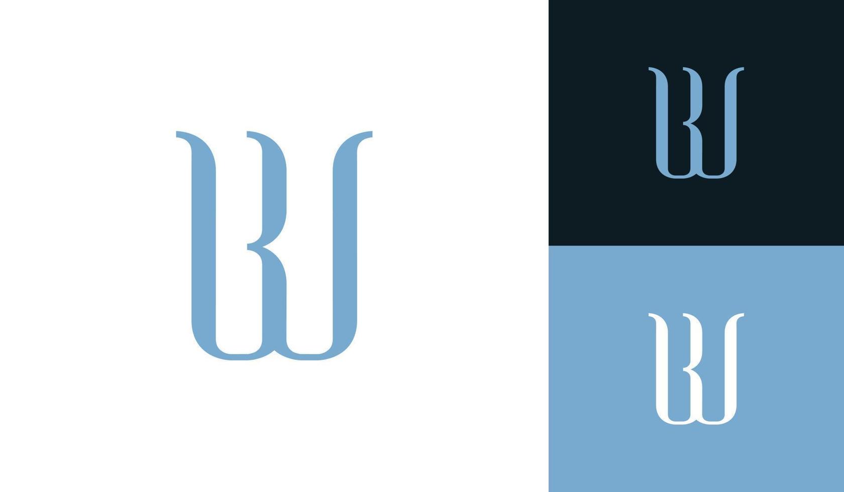 lujo bw monograma logo para Moda empresa vector