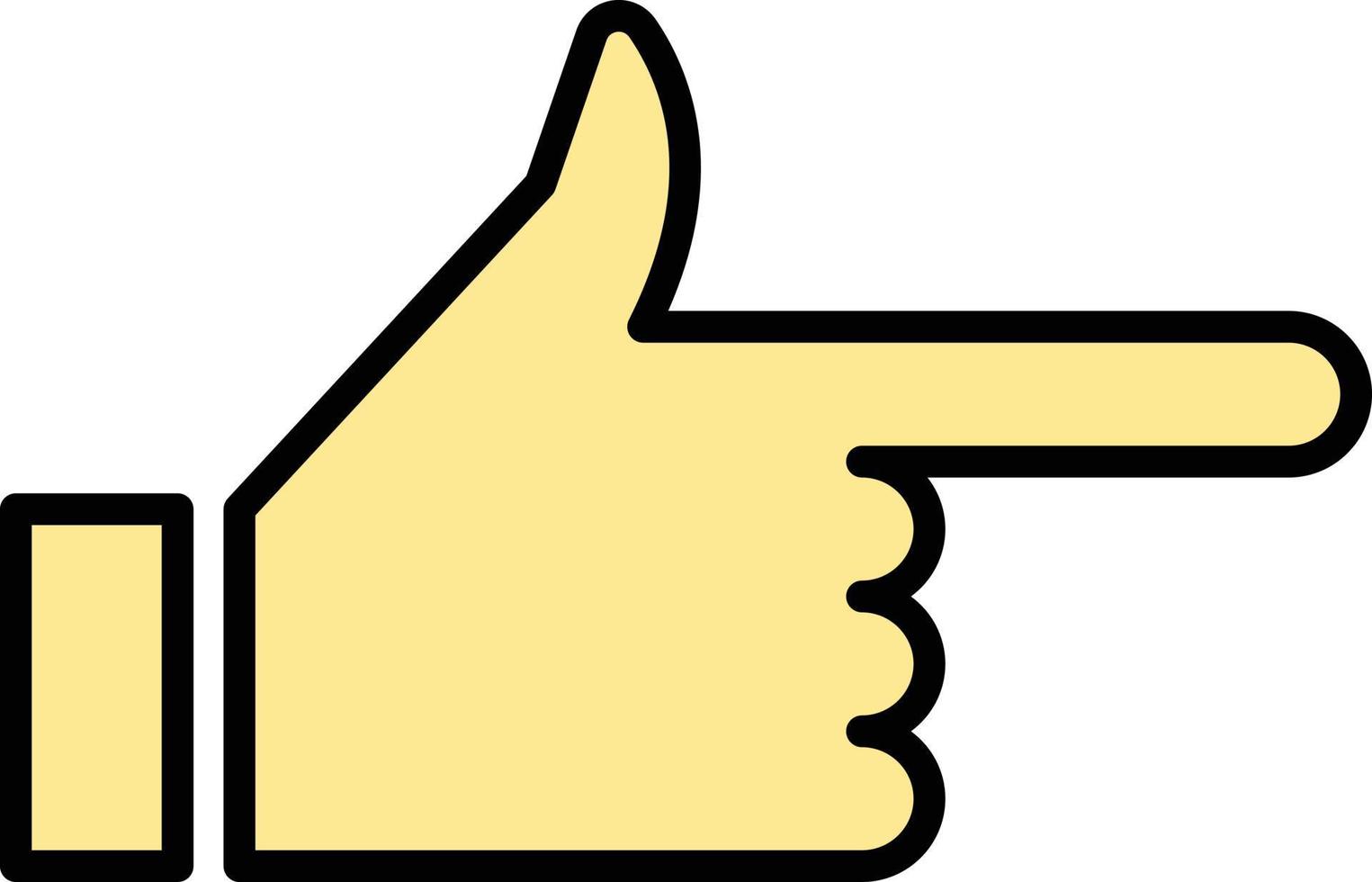 Index finger pointing flat vector icon. Pointer finger simple icon