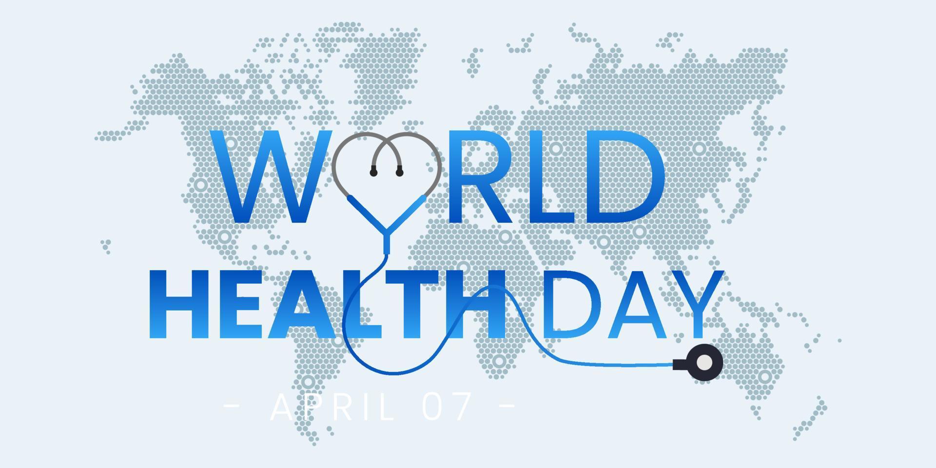 World Health Day on 7th April is a global health awareness day celebrated. Vector illustration design