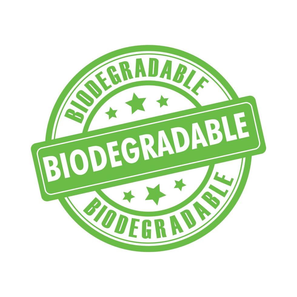 biodegradable label sticker badge vector, biodegradable stamp vector