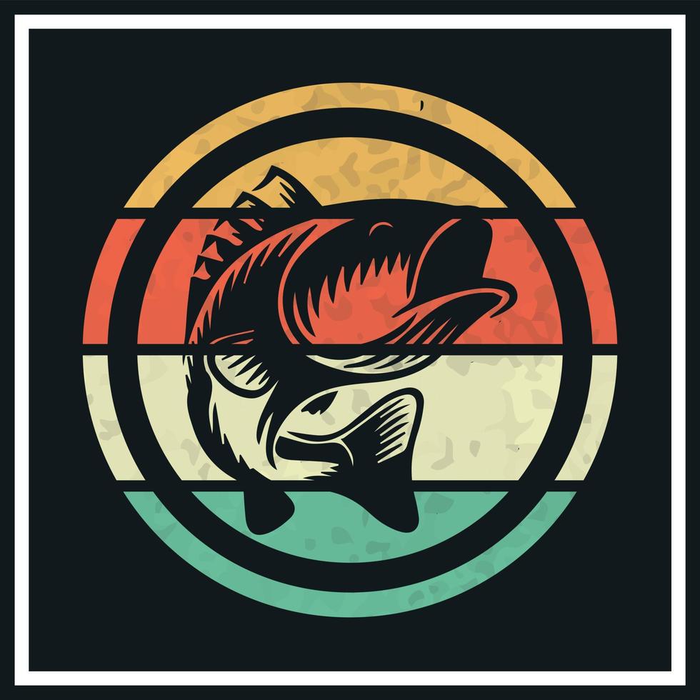 Fishing T-shirt design Vector fishing tshirts design for fishing vector Retro Fishing T-Shirt Design