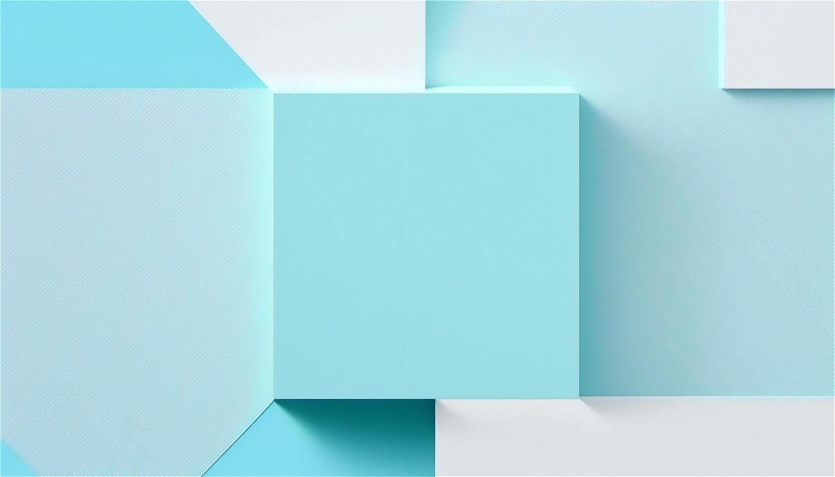 Pastel blue empty paper texture background template, banner for advertising. Rectangular geometric shapes. Copy space. space for text. . photo