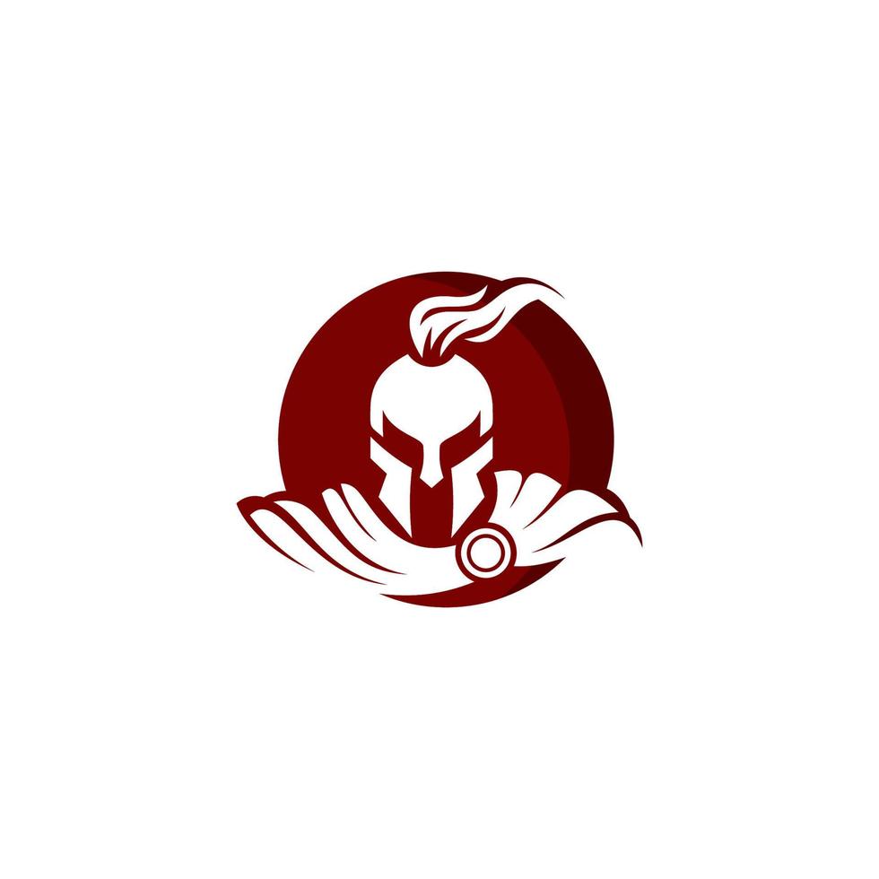 Logo for a knight with sword and shield. vector