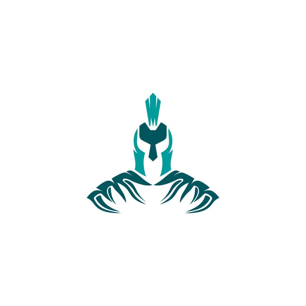 Logo for a knight with sword and shield. vector