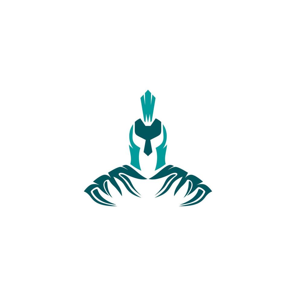 logo para un Caballero con espada y blindaje. vector