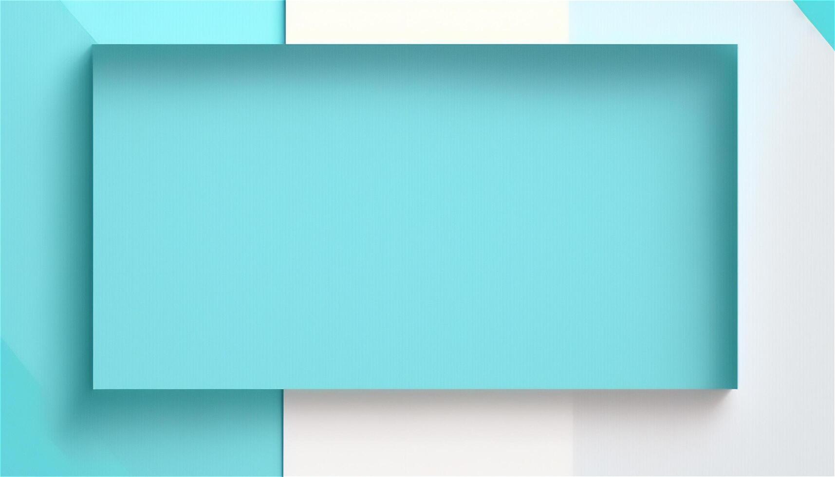 Pastel blue empty paper texture background template, banner for advertising. Rectangular geometric shapes. Copy space. space for text. . photo