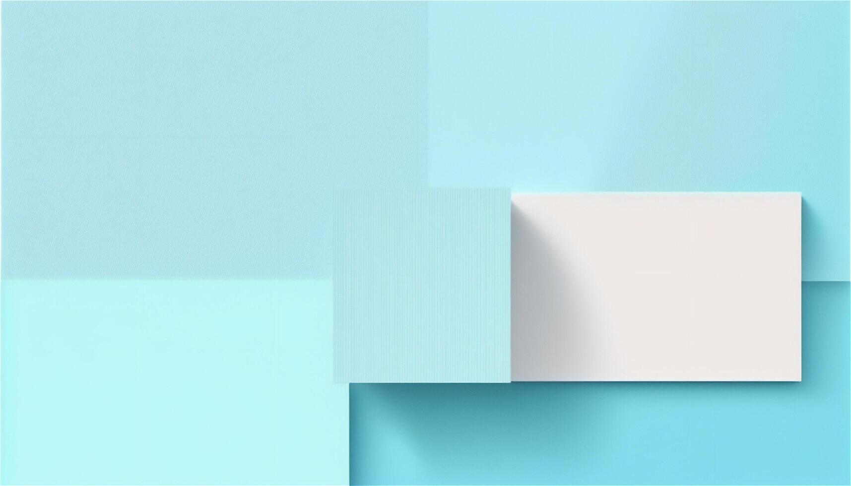 Pastel blue empty paper texture background template, banner for advertising. Rectangular geometric shapes. Copy space. space for text. . photo