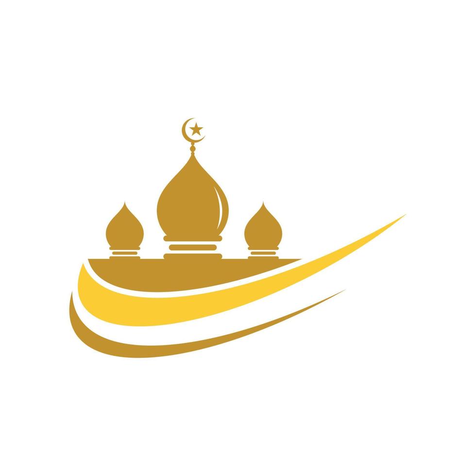 Mosque Moslem icon vector Illustration