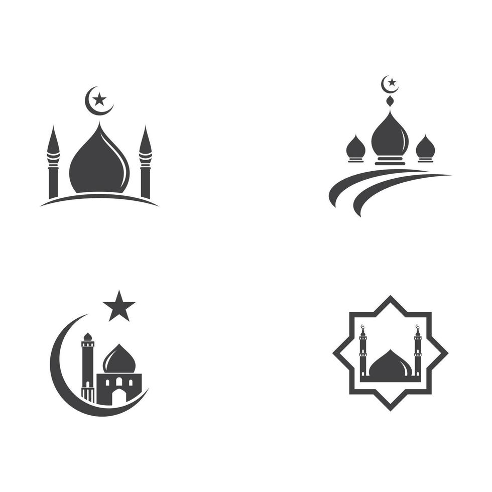 Mosque Moslem icon vector Illustration