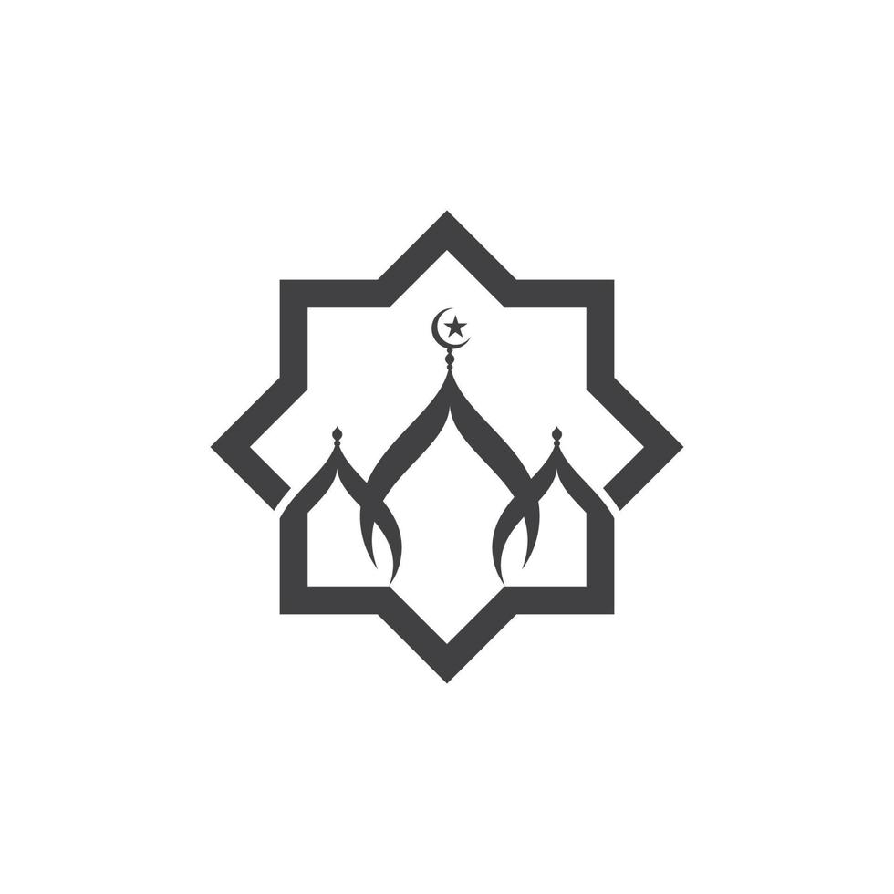 Mosque Moslem icon vector Illustration