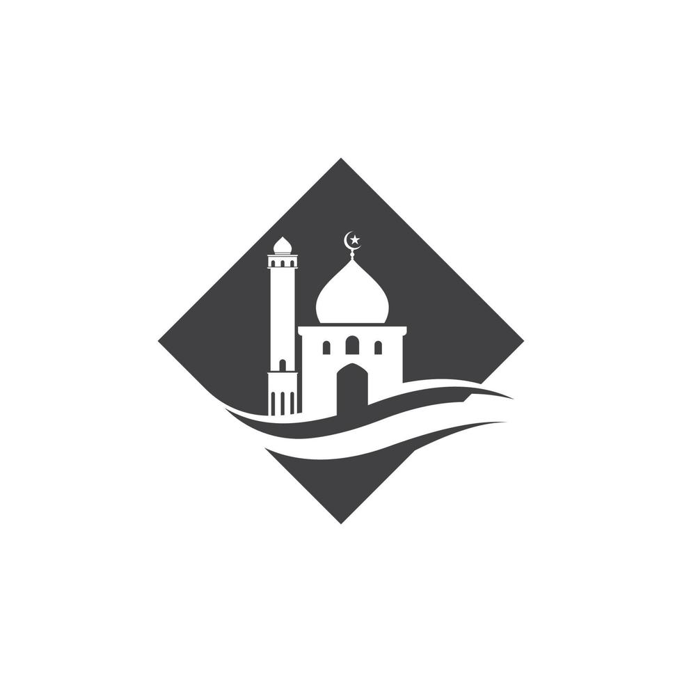 Mosque Moslem icon vector Illustration