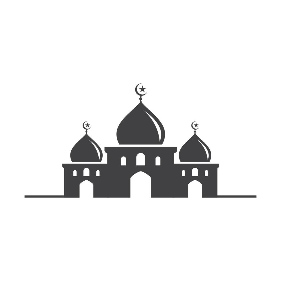 ilustración de vector de icono musulmán de mezquita