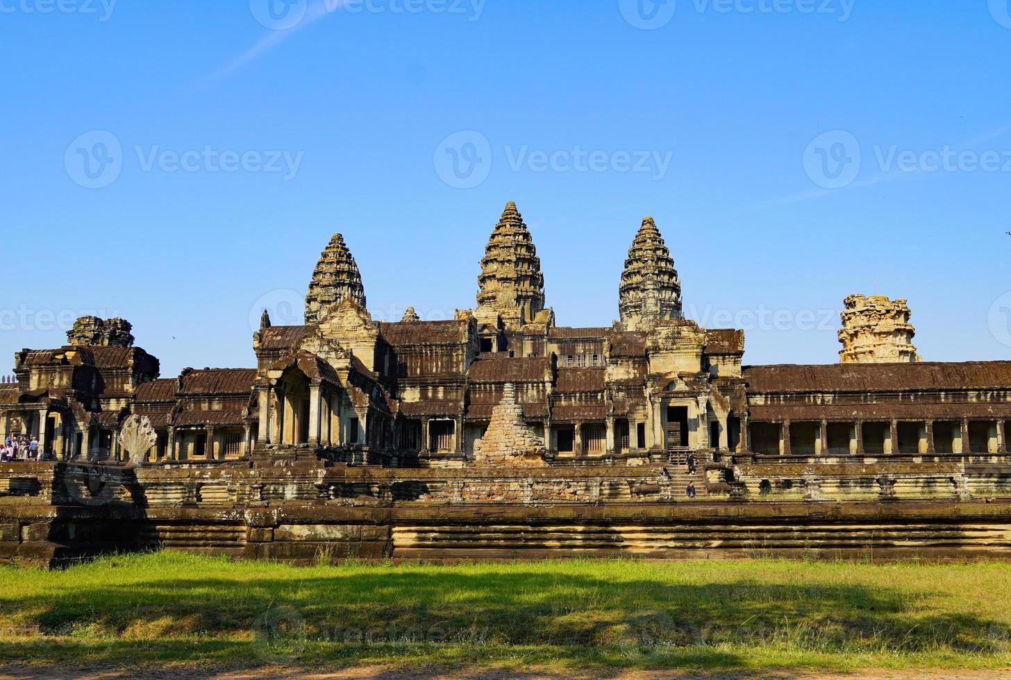 Side view of Angkor Wat in Cambodia photo