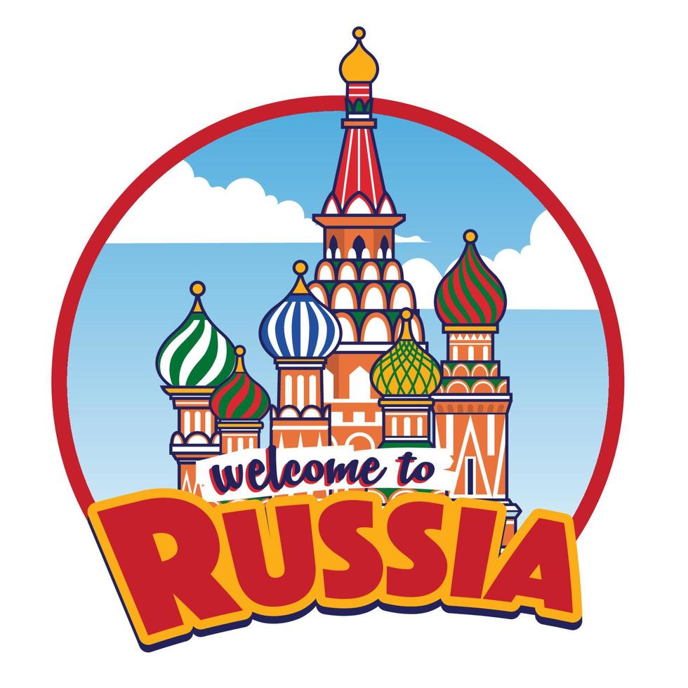 dibujos animados Santo albahaca catedral Rusia punto de referencia vector